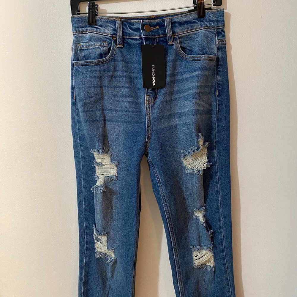 High Waisted Boyfriend Jeans